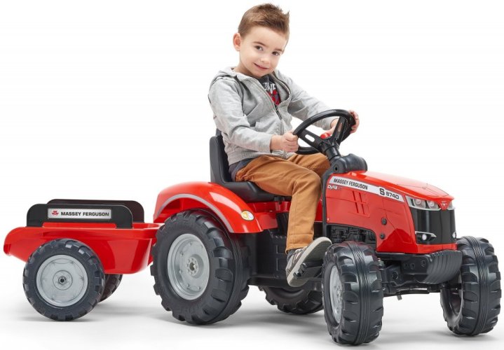 Falk Šliapací traktor 4010AB Massey Ferguson S8740 - červený