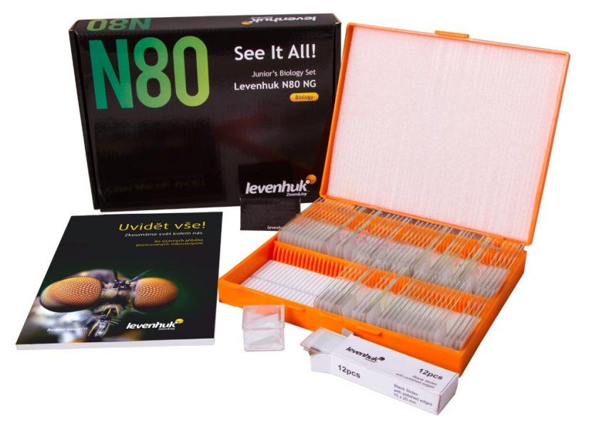 Preparáty pod mikroskop N80 NG - obsah balenia