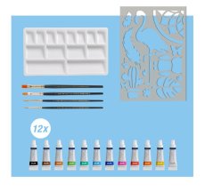 Akvarelové farby Faber Castell v tube -  set s príslušenstvom 18 ks
