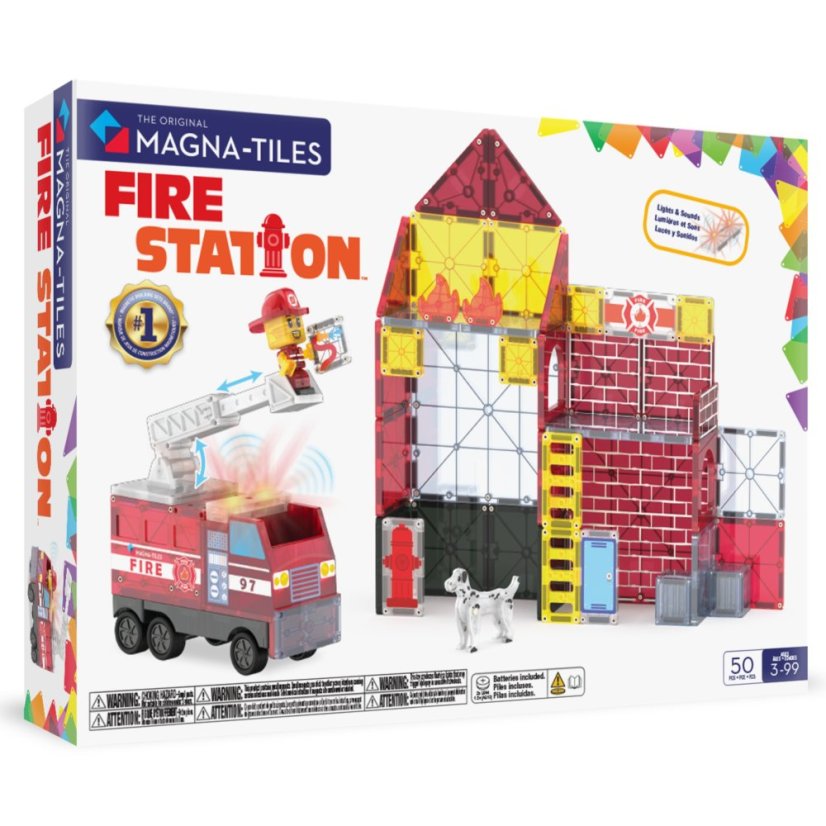 Magnetická stavebnica Magna Tilies - Hasiči - Fire Station 50 dielov