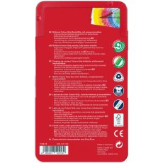 Akvarelové pastelky Faber-Castell Colour Grip, 12 barev v plechové krabičce