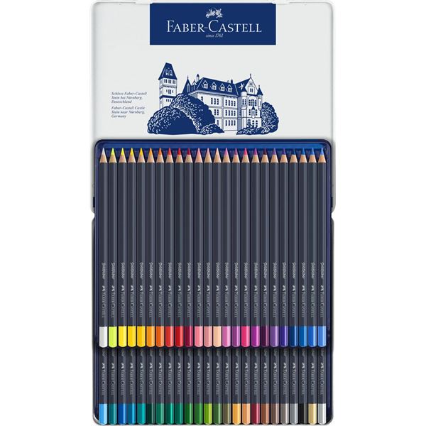 Pastelky Goldfaber permanent, súprava v plechovej krabičke, 48 farieb