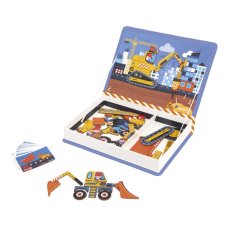 Janod Magnetibook Na stavbě - magnetická kniha pro děti