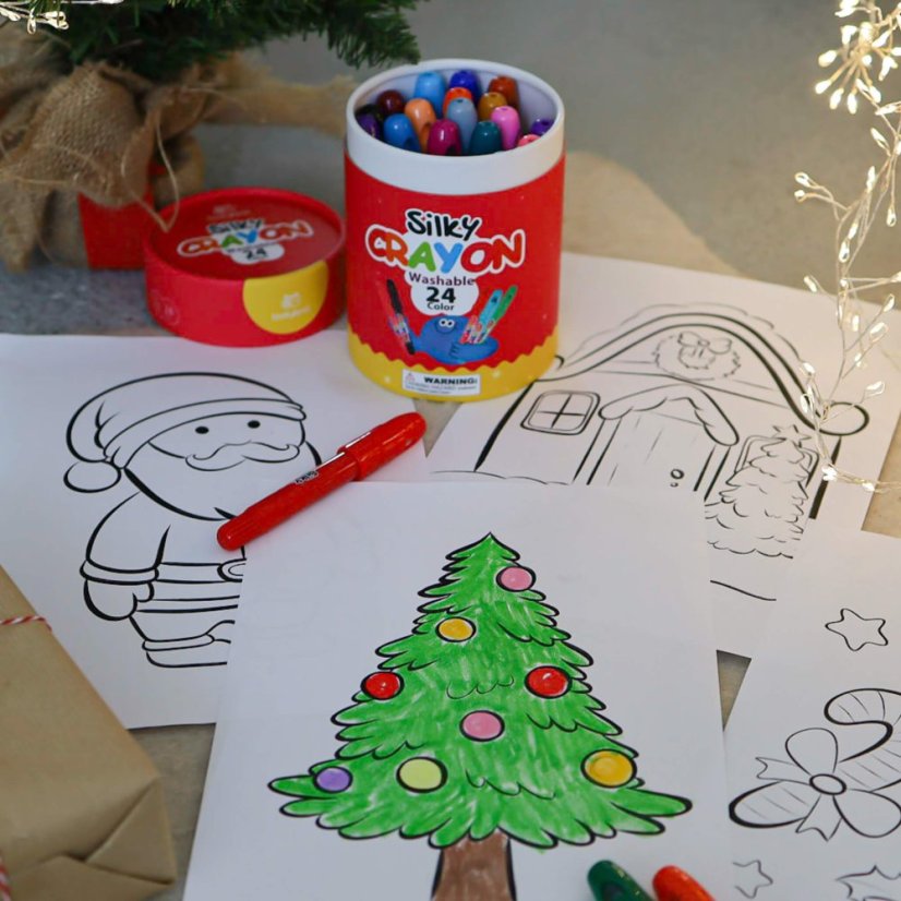 Jemné voskovky Smývatelné 24 ks