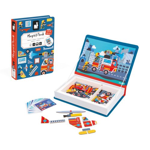 Janod Magnetibook Hasiči - Magnetická kniha pre deti