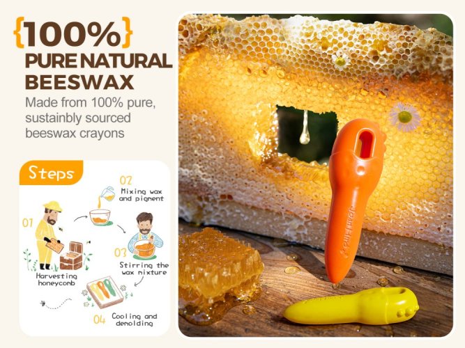 Prírodné voskovky z včelieho vosku 12 ks