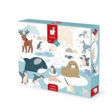 Janod Polární kruh – hmatové senzorické puzzle s různými povrchy 20 ks