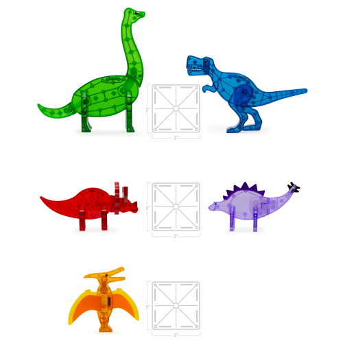 Magnetická stavebnice Magna Tiles Dinos 5 dílů
