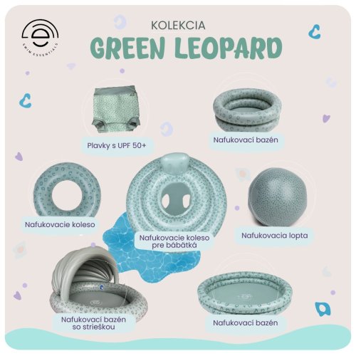 Nafukovací bazén so strieškou Green Leopard 100 cm