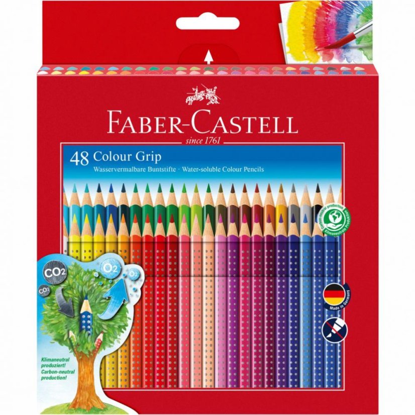 Akvarelové pastelky Colour Grip sada 48 barev v papírové krabičce