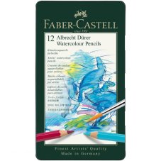 Akvarelové pastelky Faber-Castell Albrecht Dürer – sada 12 ks v plechovej kazete