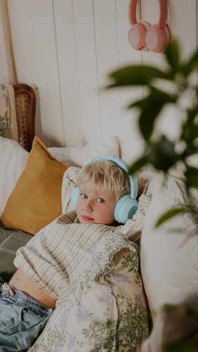 Bezdrátová dětská sluchátka s podsvícením Blue