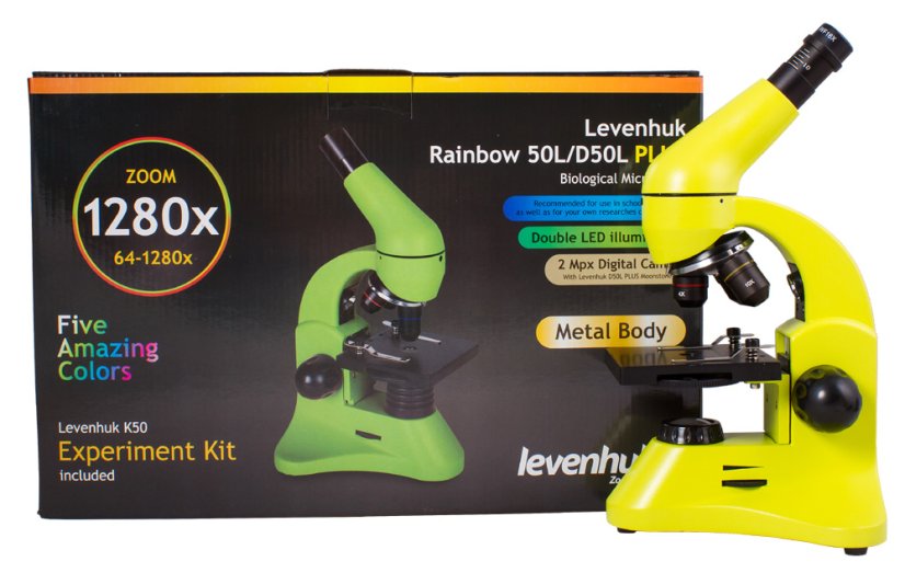 Mikroskop Levenhuk  Rainbow 50L PLUS Lime