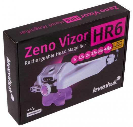 Dobíjacia náhlavná lupa Zeno Vizor HR6 - balenie
