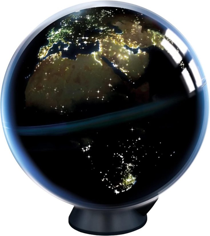 Rotující glóbus s nočním režimem