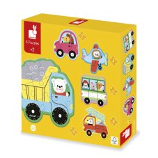 Janod Kartonové puzzle rostoucí s dítětem Dopravní prostředky