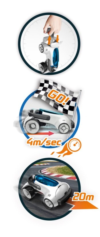 Stavebnice závodní auto na stlačený vzduch