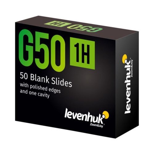 Jednodutinové sklíčka Levenhuk G50 1H, 50 ks