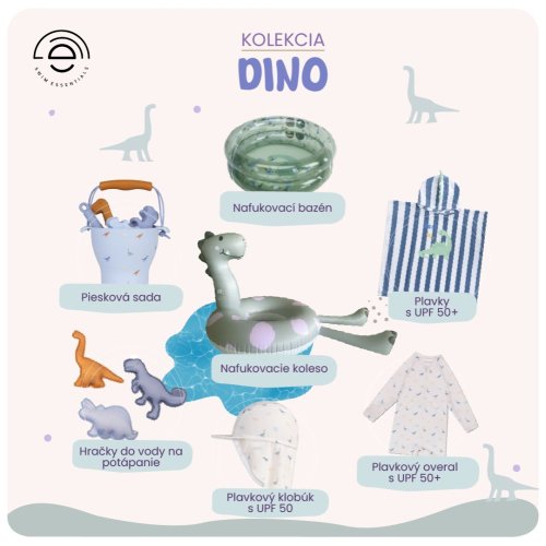 Sada do piesku - vedierko a formičky Dino