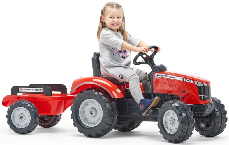 Falk Šliapací traktor 4010AB Massey Ferguson S8740 - červený