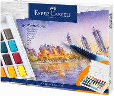 Akvarelové barvy Faber-Castell Creative Studio – 36 barev a štětec