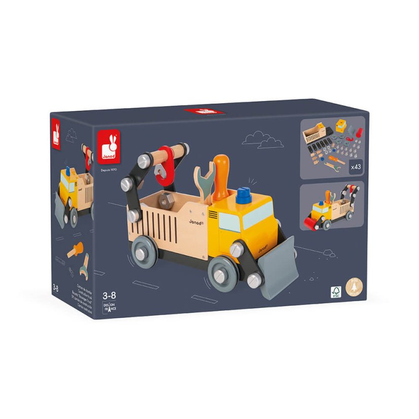 Stavebnice Dřevěné Nákladní automobil - BricoKids Janod