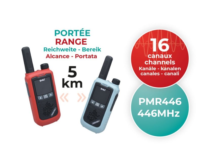 Nabíjacie vysielačky Walkie Talkie s dosahom 5 km