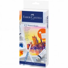 Akvarelové farby Faber Castell v tubách - 12 farieb