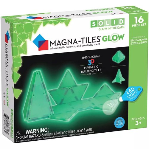 Magnetická stavebnice Magna Tiles Glow 16 dílů