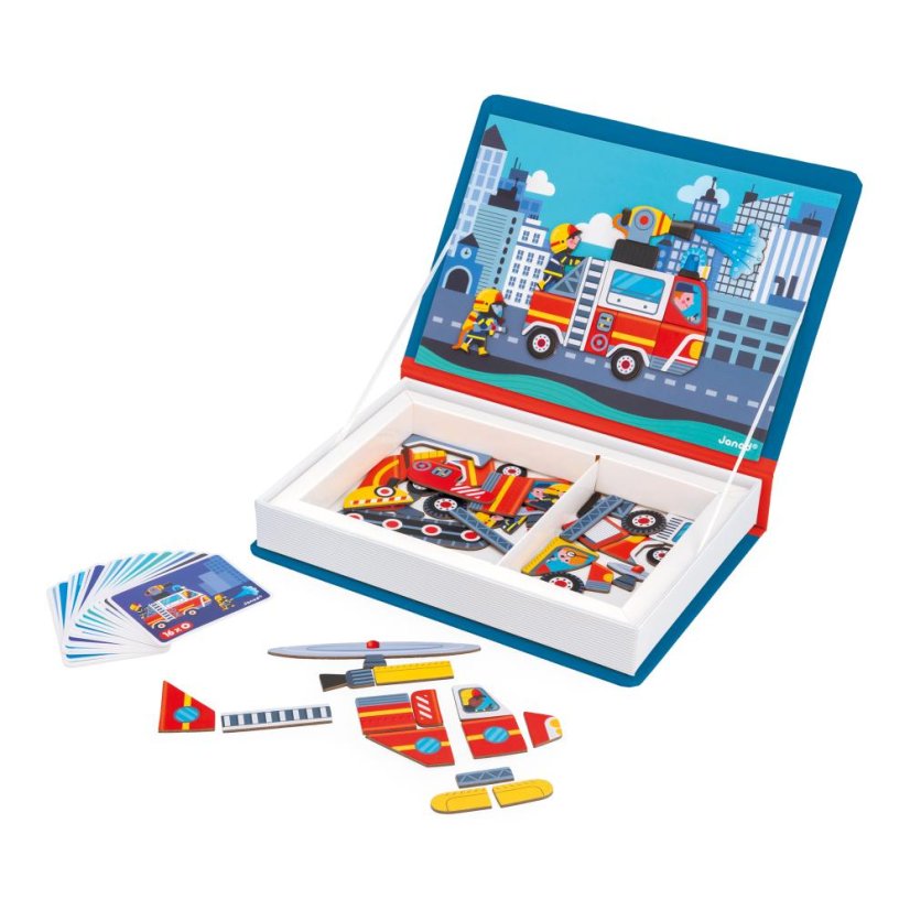 Janod Magnetibook Hasiči - Magnetická kniha pre deti