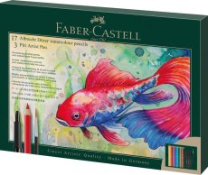 Akvarelové pastelky Faber-Castell A. Dürer a Pitt Artist Pen – sada 21 ks