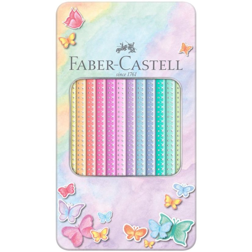 Pastelky Sparkle – set 12 farebných pasteliek v plechovej krabičke