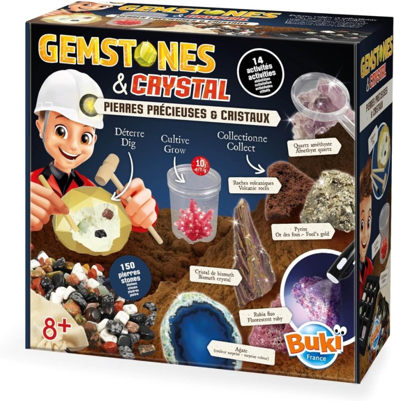 Drahokamy a krystaly - experimentální sada pro děti