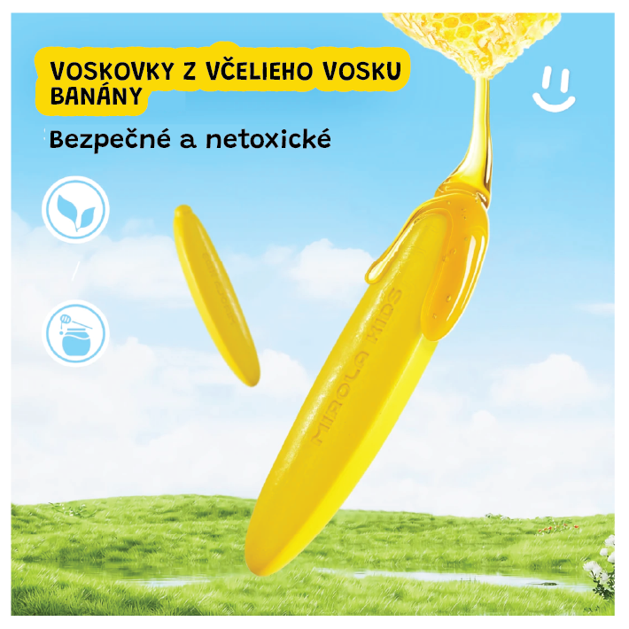 První voskovky ze včelího vosku Banány 24 ks