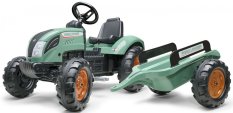 Falk Šlapací traktor 1054AB - Farm Lander s vlečkou - zelený