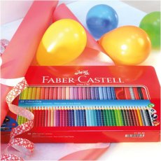 Akvarelové pastelky Faber-Castell Colour Grip, sada 48 barev v plechové krabičce