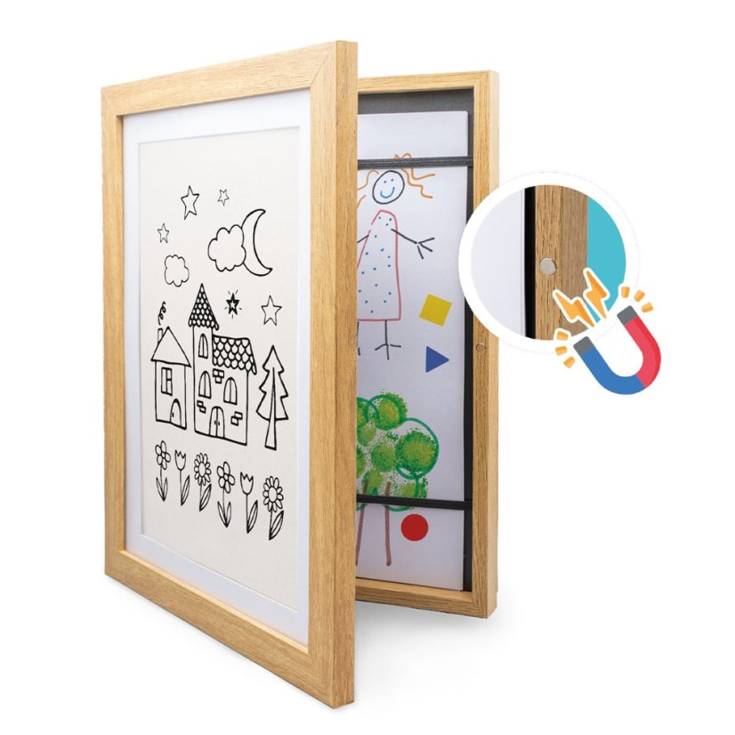 Dřevěný rám na kresby A4