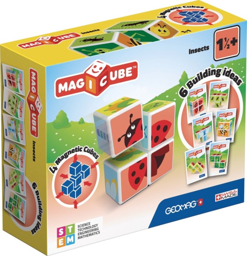 Magicube Insects -  Magnetické kostky Svět hmyzu 4 díly
