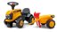 Falk Odrážedlo 215C Baby JCB žluté s vlečkou a lopatkou s hráběmi