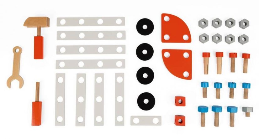 Janod BricoKids Dětská dílna s nářadím 40 ks