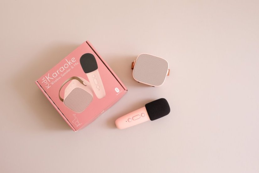 Bluetooth Karaoke set mikrofón a reproduktor Ružový