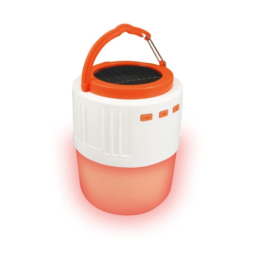 Kempingová lampa s reproduktorem