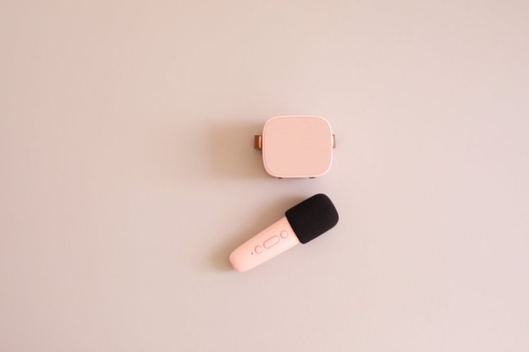 Bluetooth Karaoke set mikrofon a reproduktor Růžový