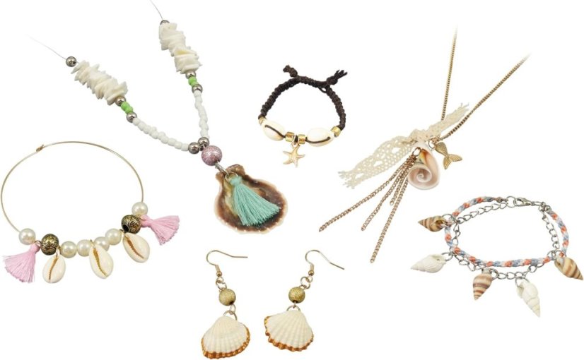 Kreativní sada pro děti - Šperky z mušlí