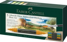 Akvarelové popisovače Faber-Castell A. Dürer – 5 farieb Plein Air