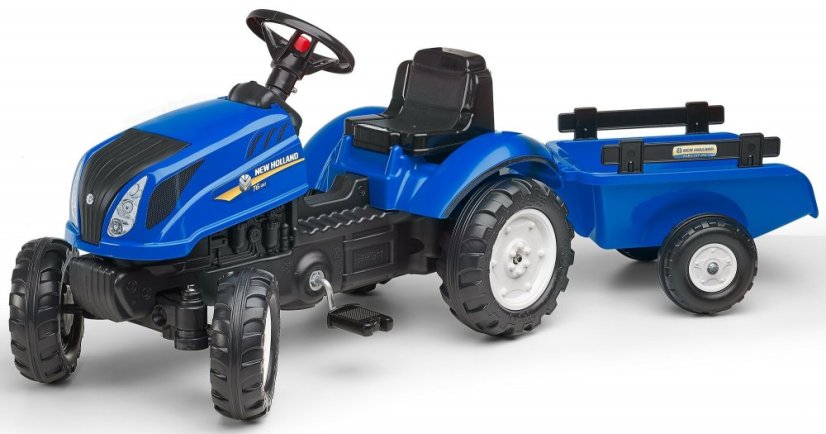Falk Šlapací traktor 3080 AB Holland T6 s přívěsem