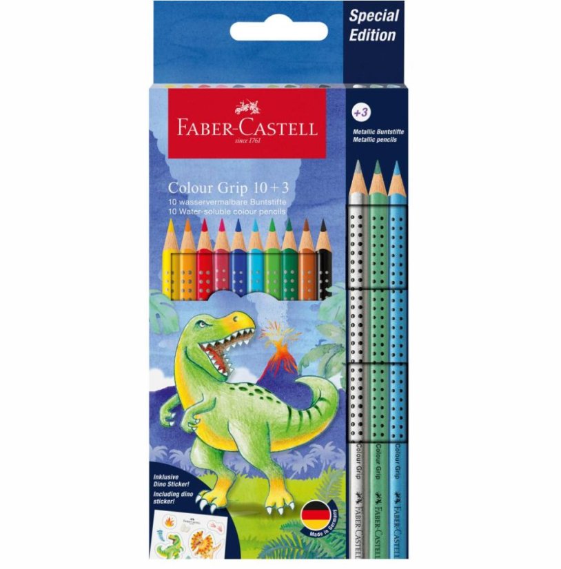 Pastelky Dino Colour Grip set 10+3 Metallic