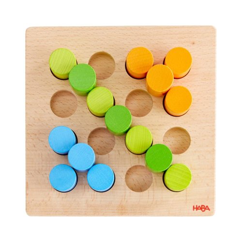 Haba Dřevěná hračka na vkládání s předlohami Barevné válečky