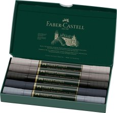 Akvarelové popisovače Faber-Castell A. Dürer – 5 barev Grey Tones