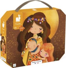Janod Puzzle v kufříku Umělecký Klimt 100 dílků